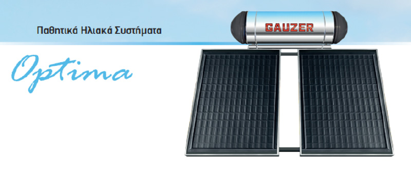 Gauzer Optima Classic Ηλιακός Θερμοσίφωνας 200lt 3m² Glass Διπλής Ενέργειας